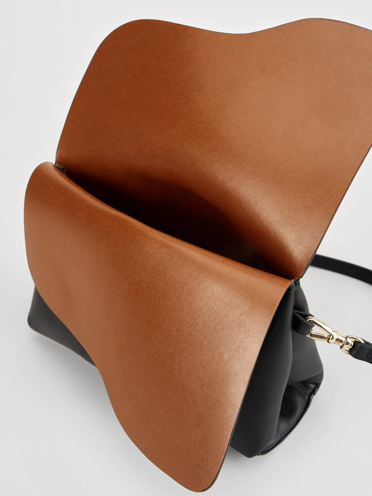 Scarlino Black Nappa Pouch Bag