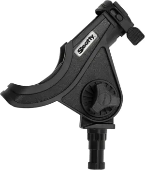 Scotty #279-BK Baitcaster/Spinning Rod Holder without Mount, Black