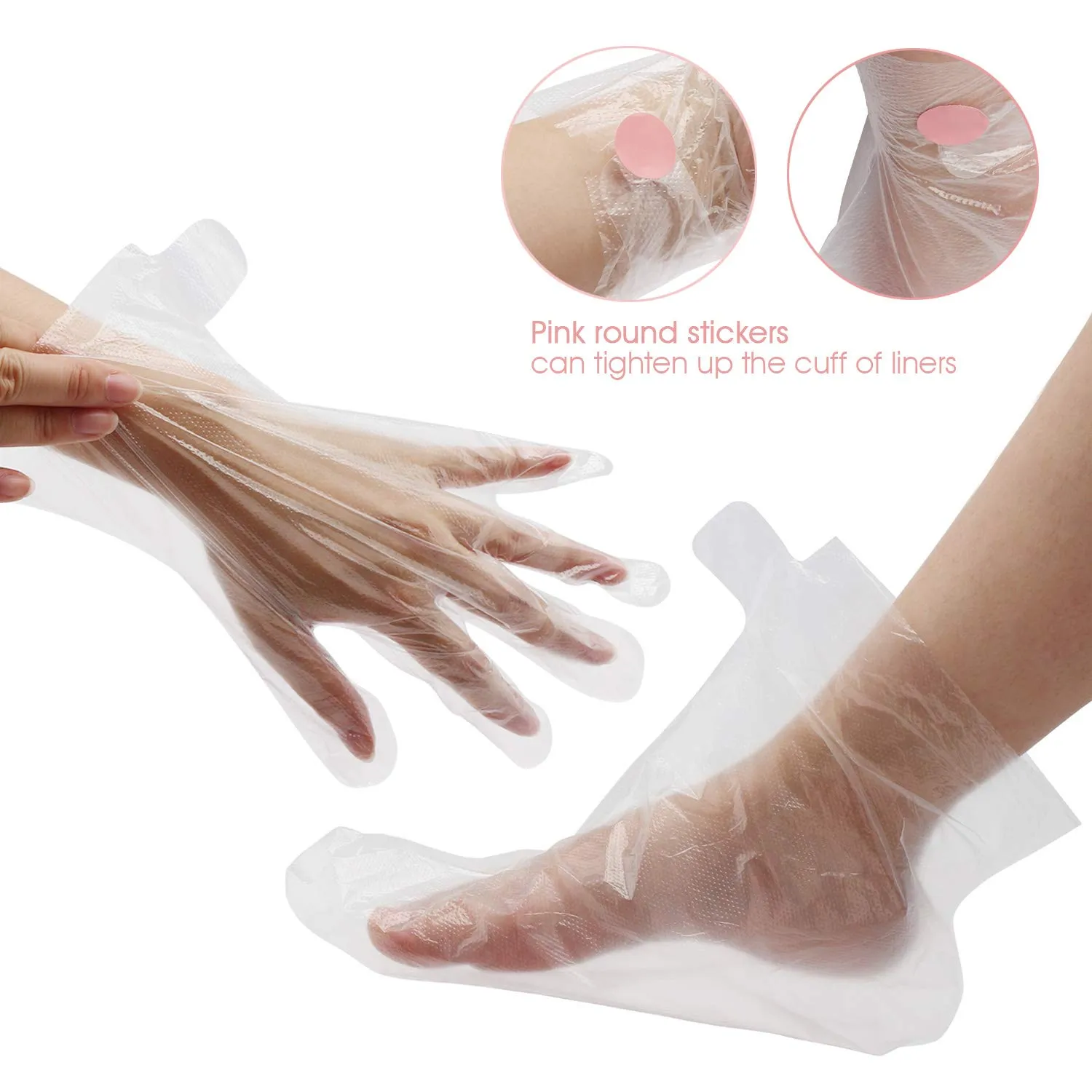 Segbeauty 200pcs Paraffin Wax Bath Liners, Plastic Socks for Moisturizing, Paraffin Baths Gloves for Hand, Foot Covers Pedicure Bags for Feet Thermal Hot Wax thera-py SPA Paraffin Wax Machine