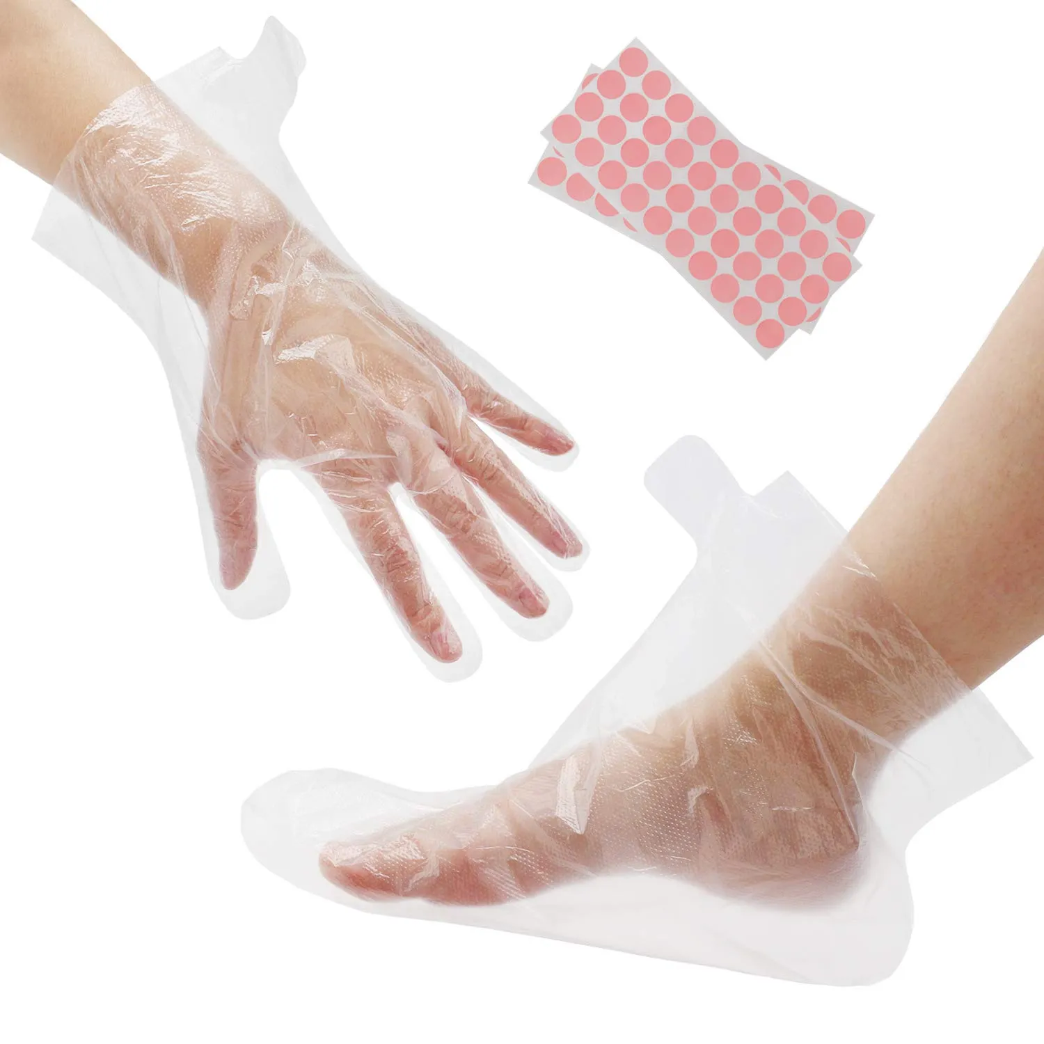 Segbeauty 200pcs Paraffin Wax Bath Liners, Plastic Socks for Moisturizing, Paraffin Baths Gloves for Hand, Foot Covers Pedicure Bags for Feet Thermal Hot Wax thera-py SPA Paraffin Wax Machine
