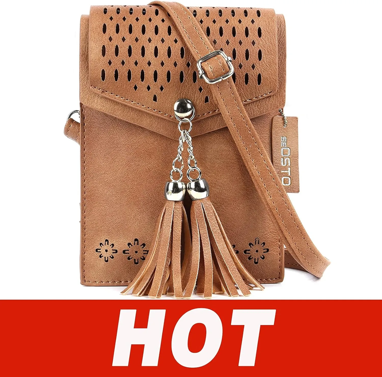 seOSTO Womens Small Crossbody Bag For Woman, Tassel Wallet Purse，Gifts For Teenage Girls