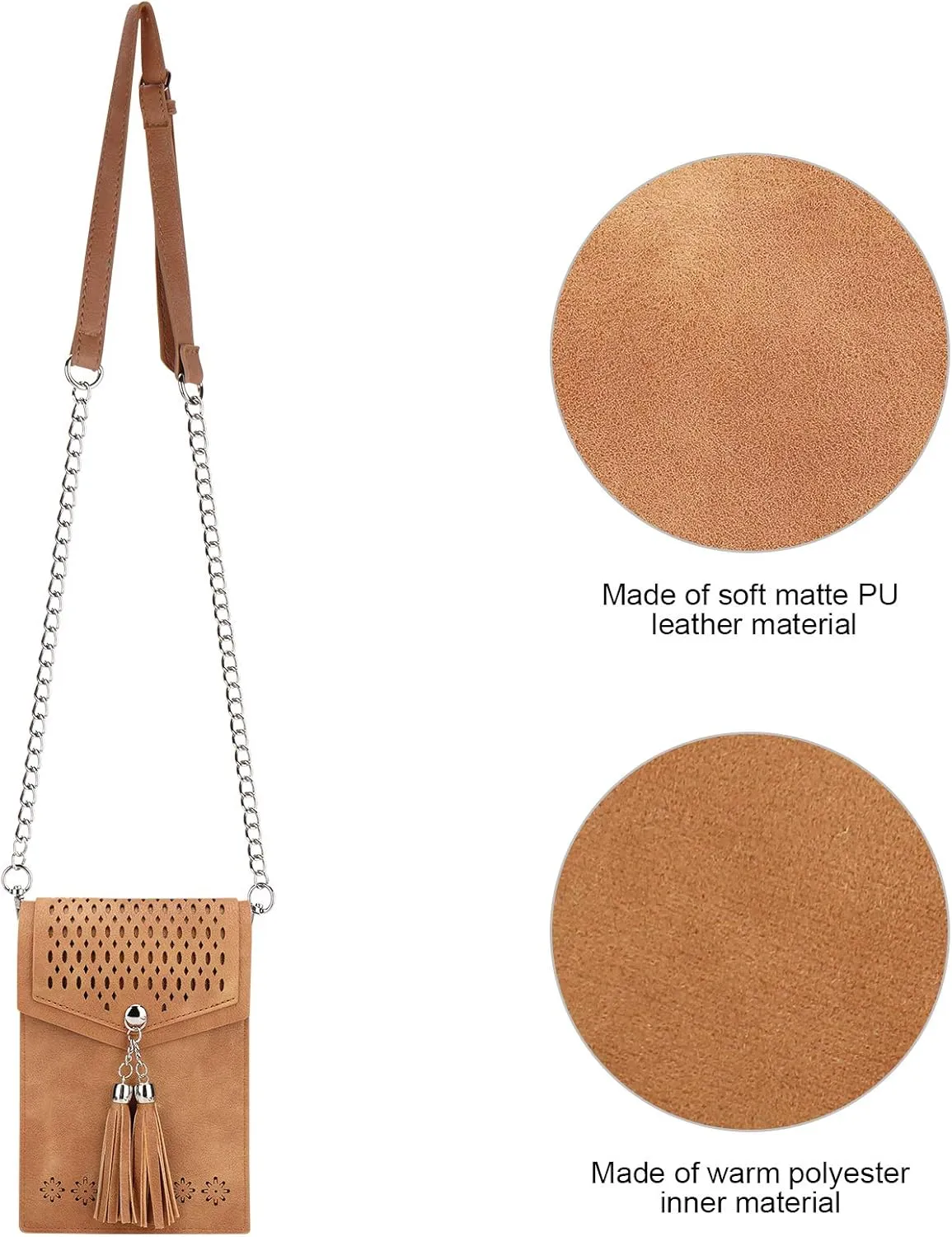seOSTO Womens Small Crossbody Bag For Woman, Tassel Wallet Purse，Gifts For Teenage Girls