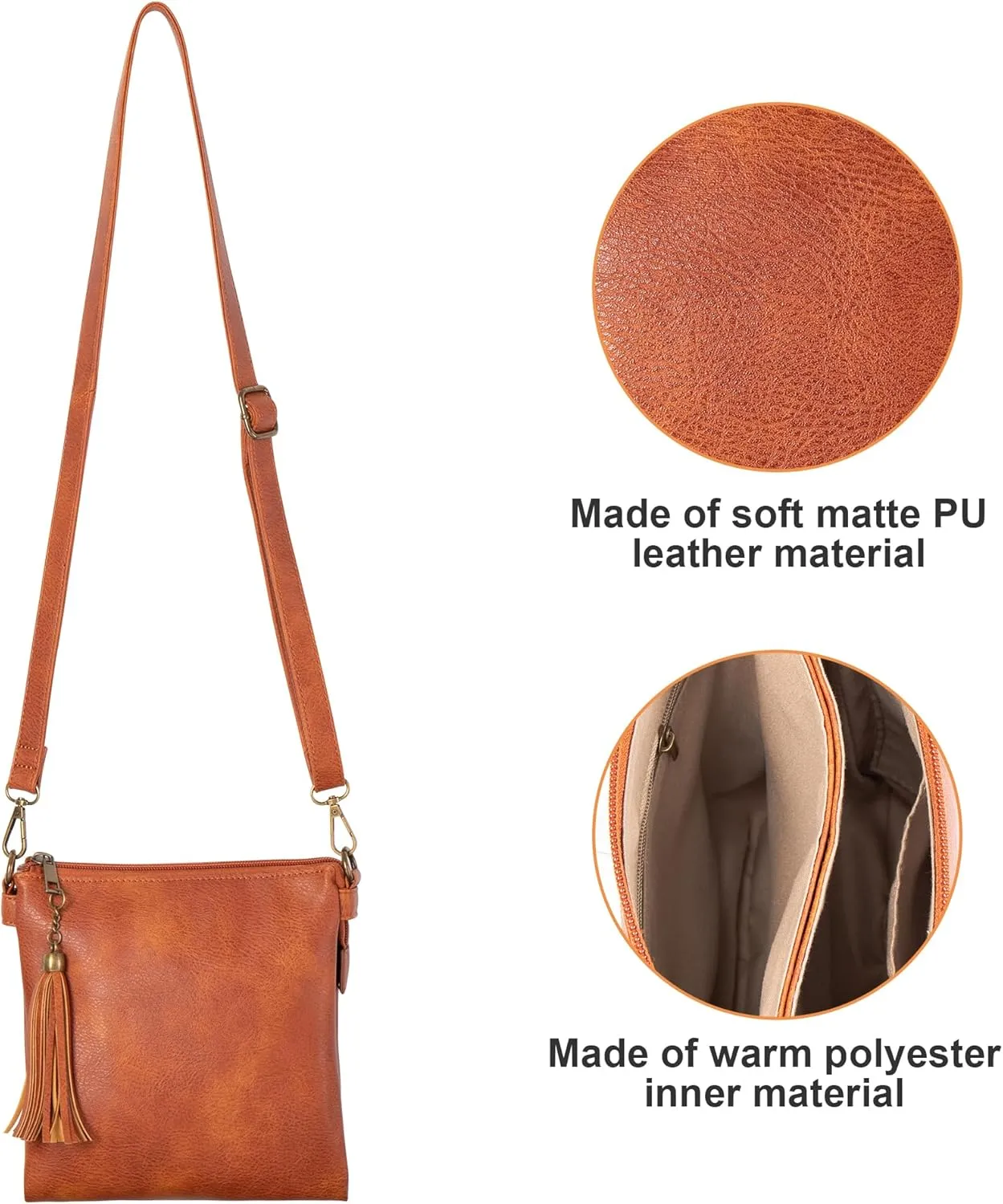 seOSTO Womens Small Crossbody Bag For Woman, Tassel Wallet Purse，Gifts For Teenage Girls
