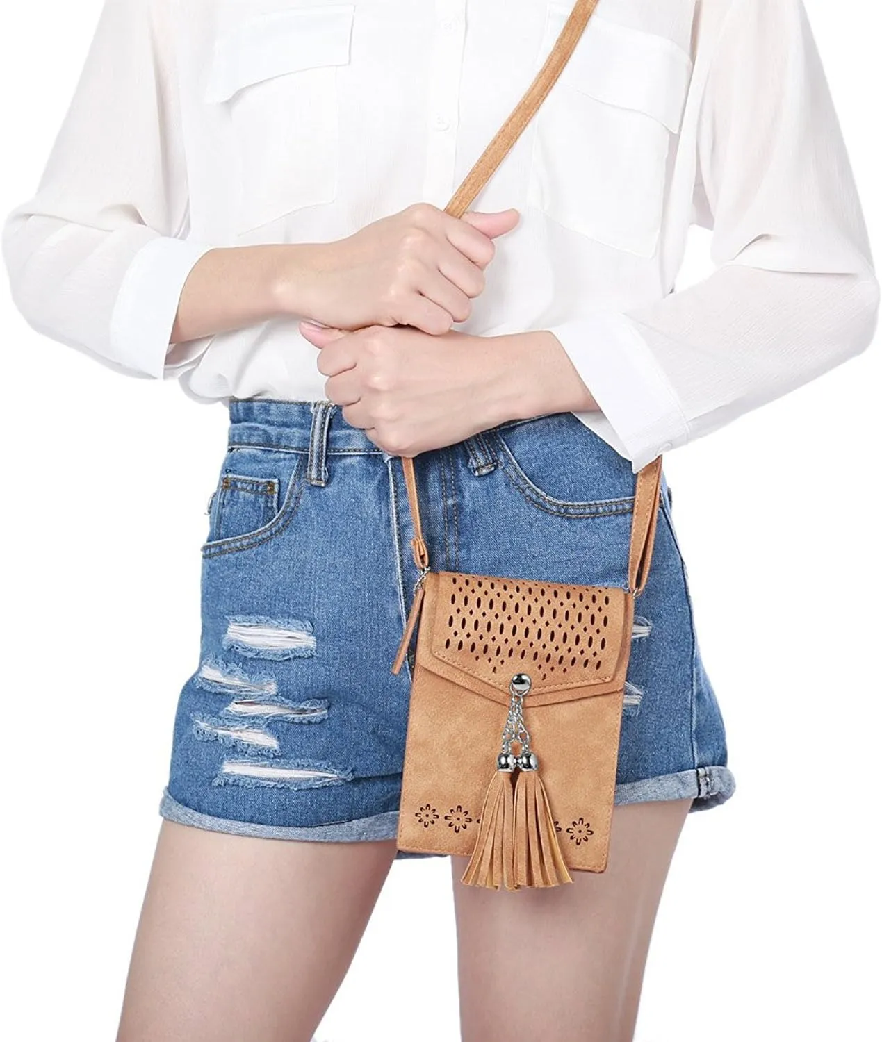 seOSTO Womens Small Crossbody Bag For Woman, Tassel Wallet Purse，Gifts For Teenage Girls