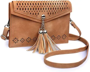 seOSTO Womens Small Crossbody Bag For Woman, Tassel Wallet Purse，Gifts For Teenage Girls