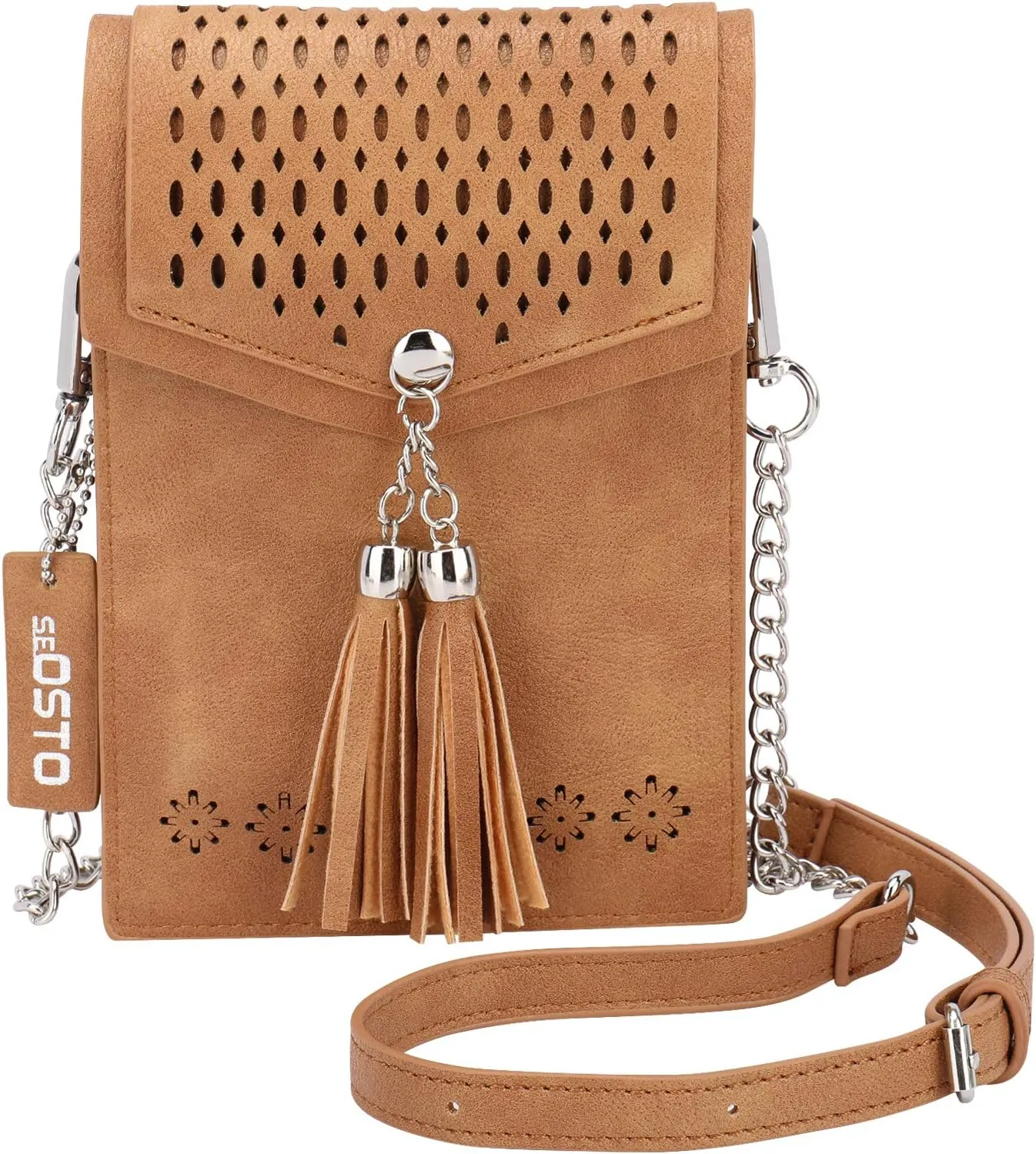 seOSTO Womens Small Crossbody Bag For Woman, Tassel Wallet Purse，Gifts For Teenage Girls