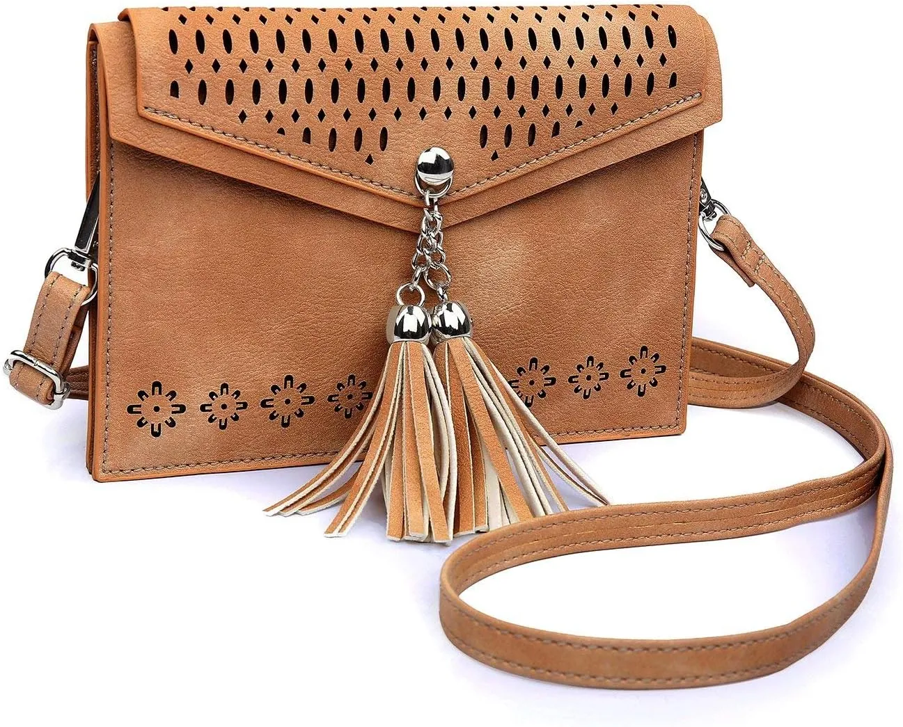 seOSTO Womens Small Crossbody Bag For Woman, Tassel Wallet Purse，Gifts For Teenage Girls