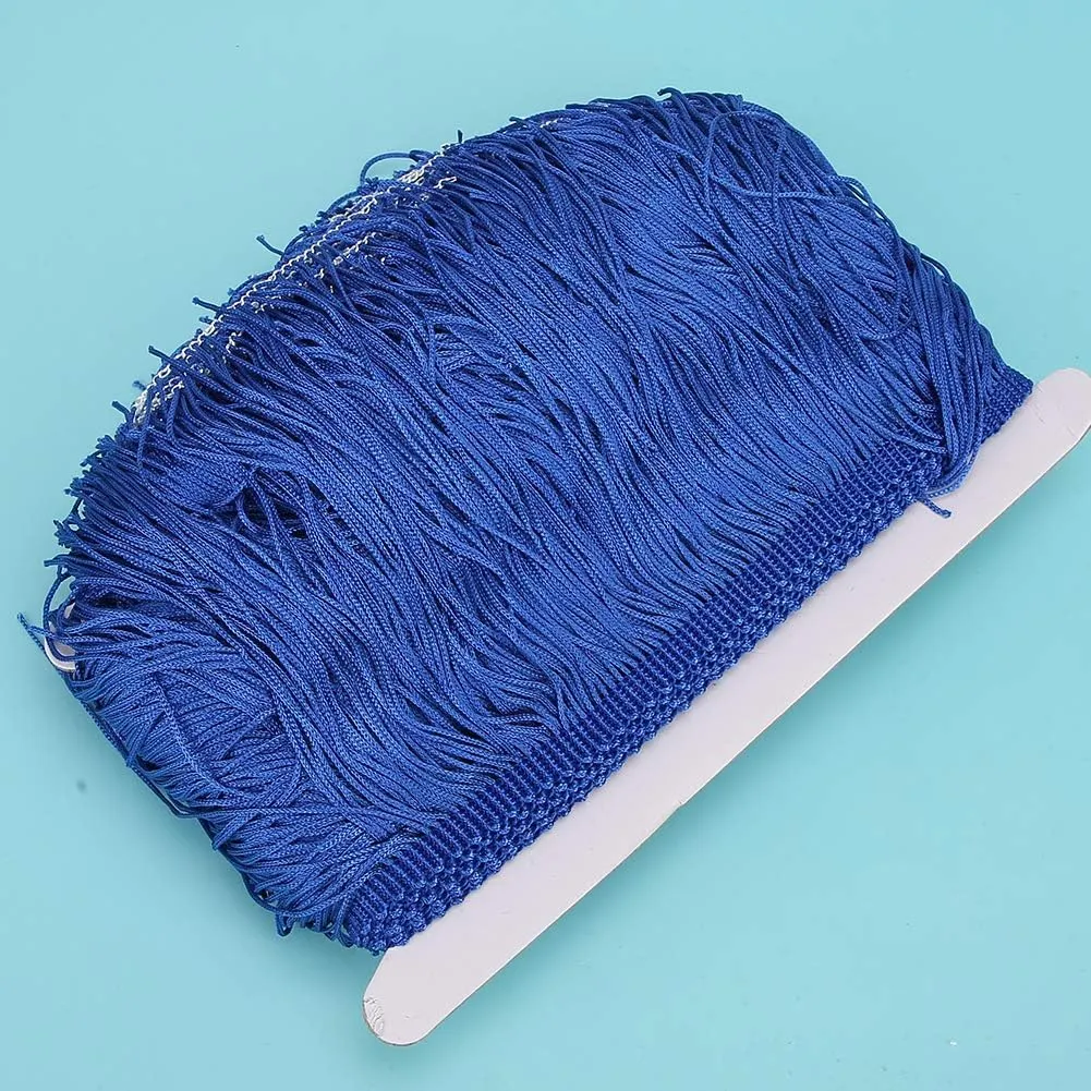 Sewing Fringe Trim, Sewing Fringe Trim Tassels Lace Latin Dress Stage Clothing Shoes Craft Curtain DIY Accessories 14cm / 5.5in (RoyalBlue)