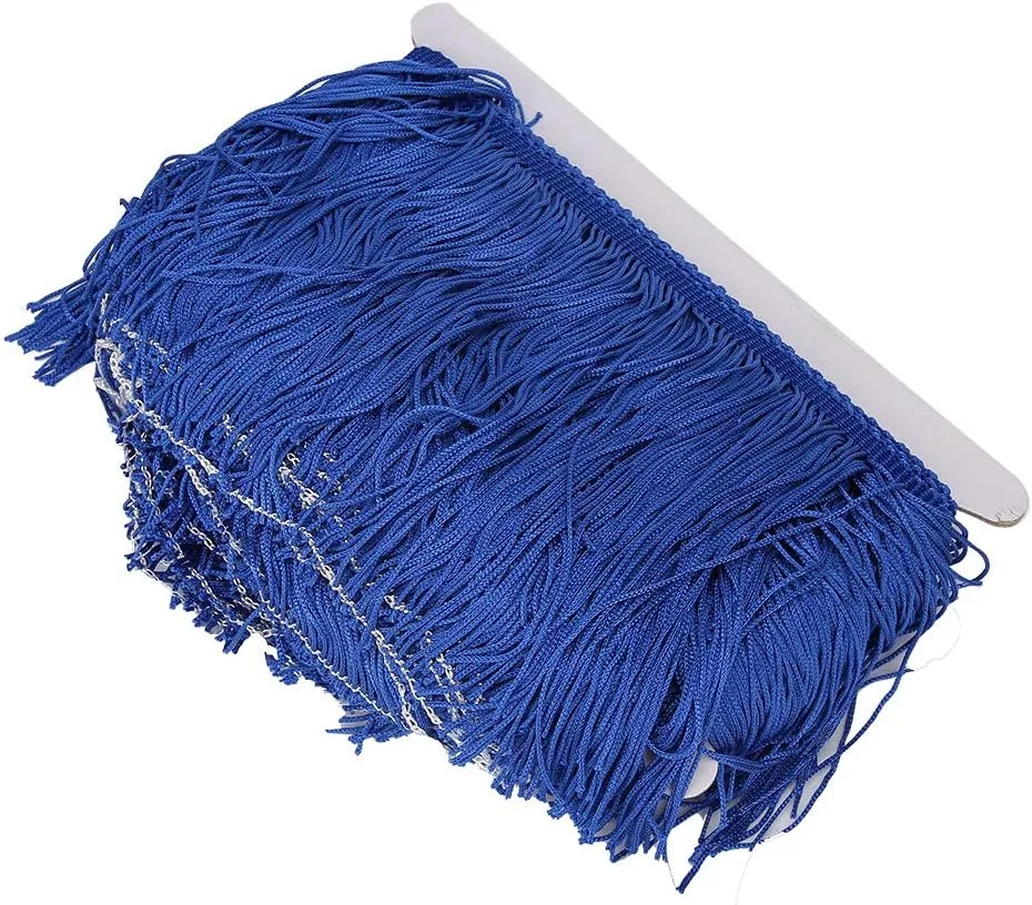 Sewing Fringe Trim, Sewing Fringe Trim Tassels Lace Latin Dress Stage Clothing Shoes Craft Curtain DIY Accessories 14cm / 5.5in (RoyalBlue)