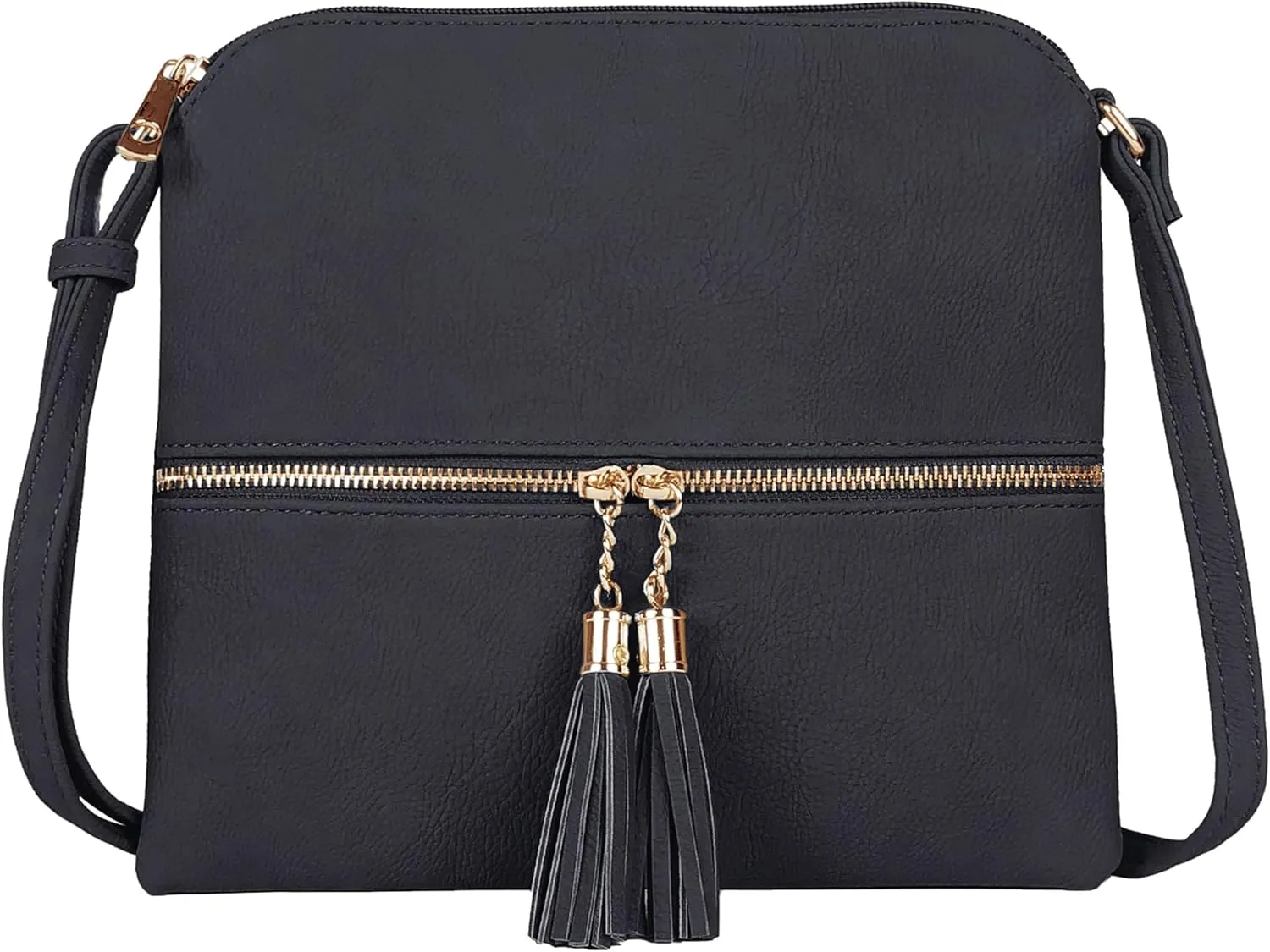 SG SUGU Lightweight Medium Crossbody Bag Shoulder Bag with Tassel and Zipper Pocket
