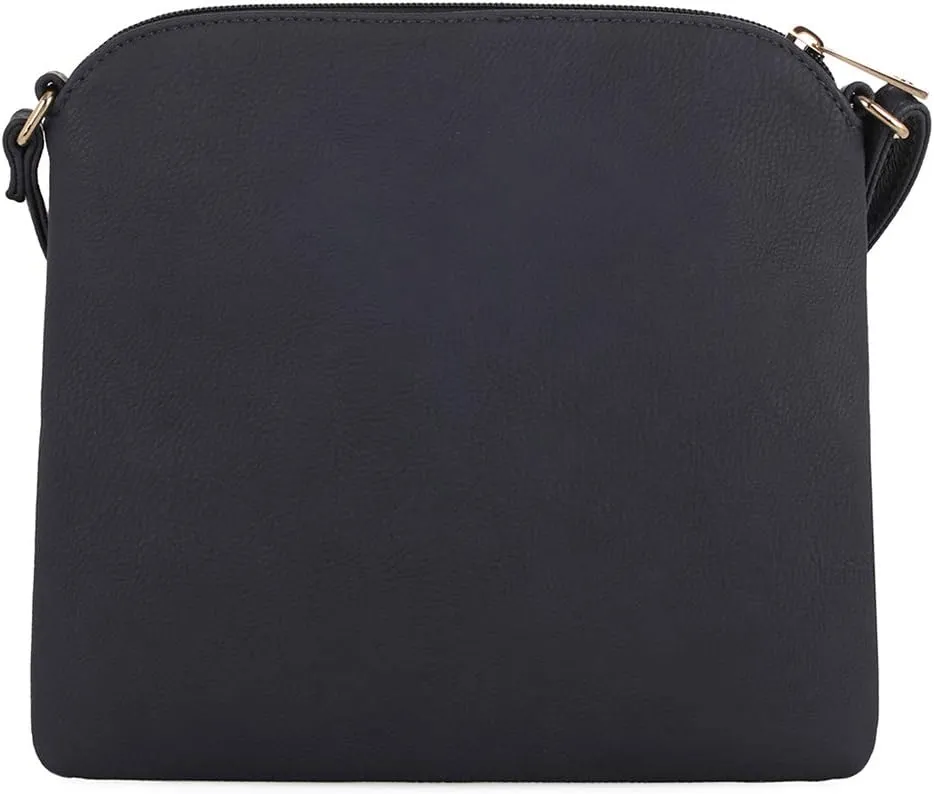SG SUGU Lightweight Medium Crossbody Bag Shoulder Bag with Tassel and Zipper Pocket