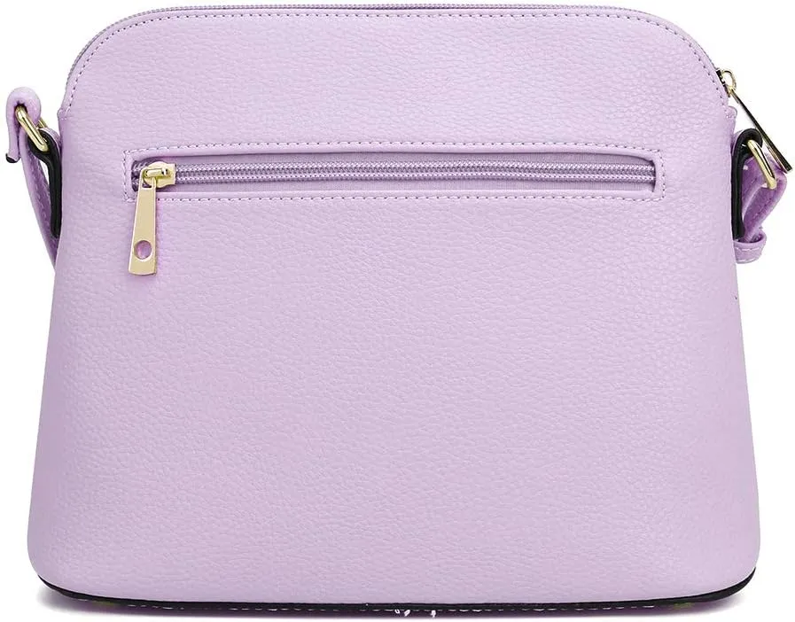 SG SUGU Lunar Lightweight Medium Dome Crossbody Bag Shoulder Bag with Tassel | Zipper Pocket | Adjustable Strap