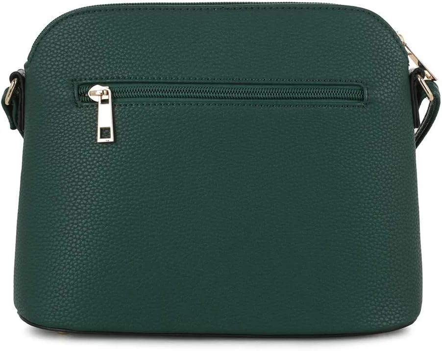 SG SUGU Lunar Lightweight Medium Dome Crossbody Bag Shoulder Bag with Tassel | Zipper Pocket | Adjustable Strap
