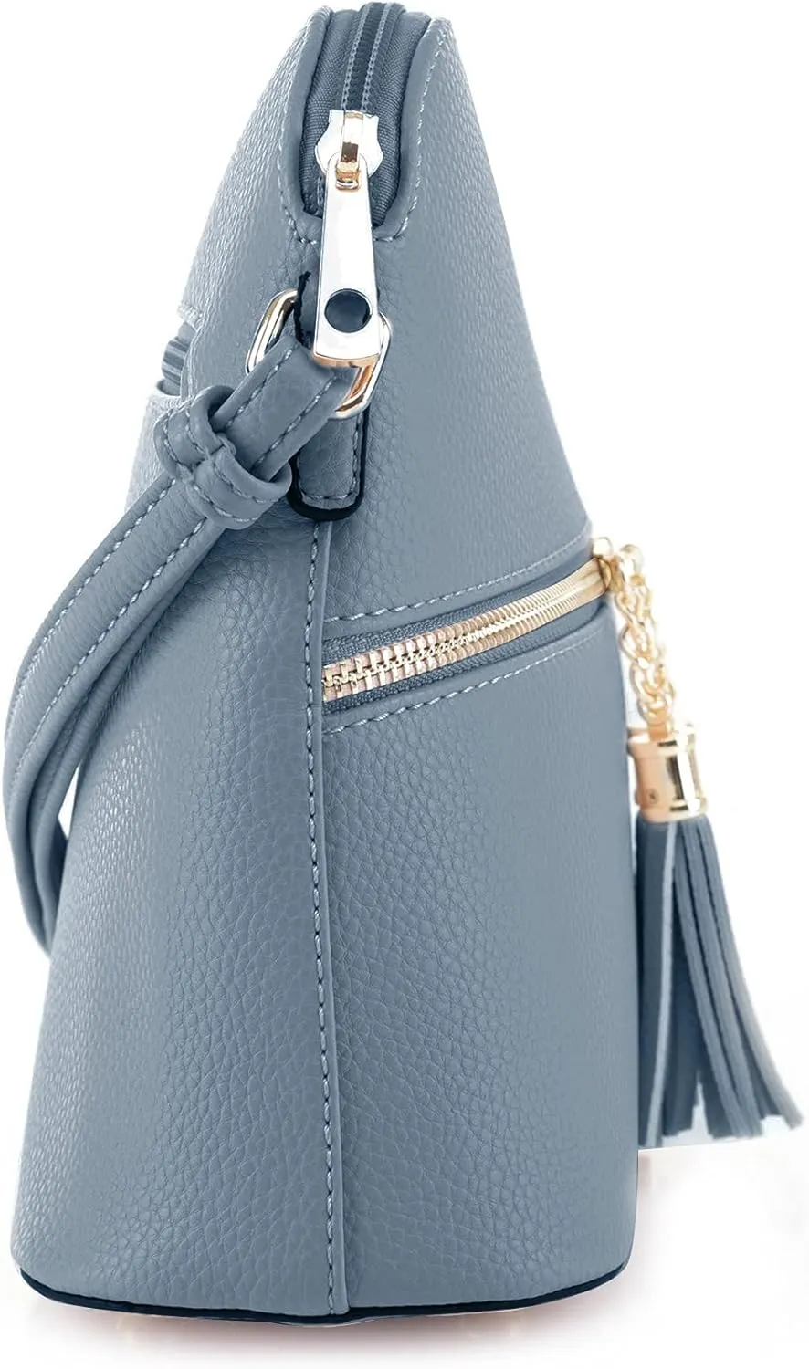 SG SUGU Lunar Lightweight Medium Dome Crossbody Bag Shoulder Bag with Tassel | Zipper Pocket | Adjustable Strap
