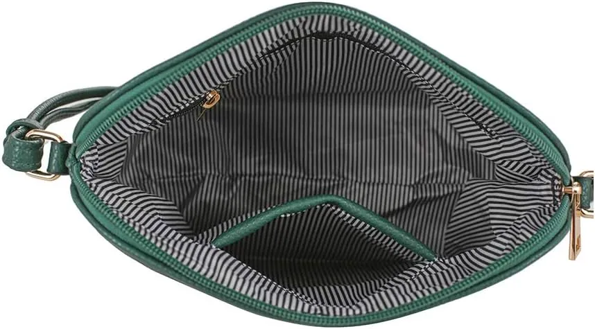 SG SUGU Lunar Lightweight Medium Dome Crossbody Bag Shoulder Bag with Tassel | Zipper Pocket | Adjustable Strap