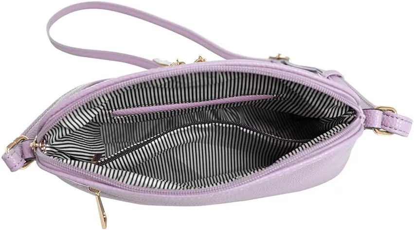 SG SUGU Lunar Lightweight Medium Dome Crossbody Bag Shoulder Bag with Tassel | Zipper Pocket | Adjustable Strap