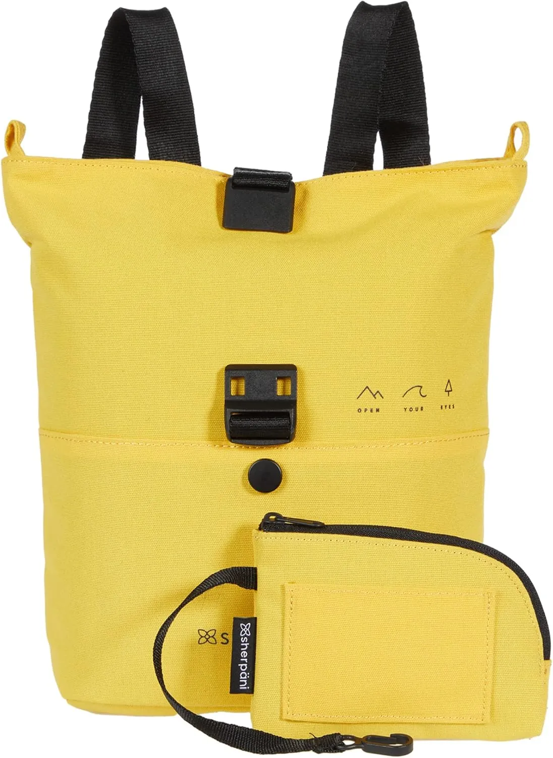 Sherpani Eiko, Mini Backpack with Coin Purse, Convertible Backpack Purse, Small Crossbody Bag, Stylish Shoulder Bag, Small Cross Body Purse (Sunflower)