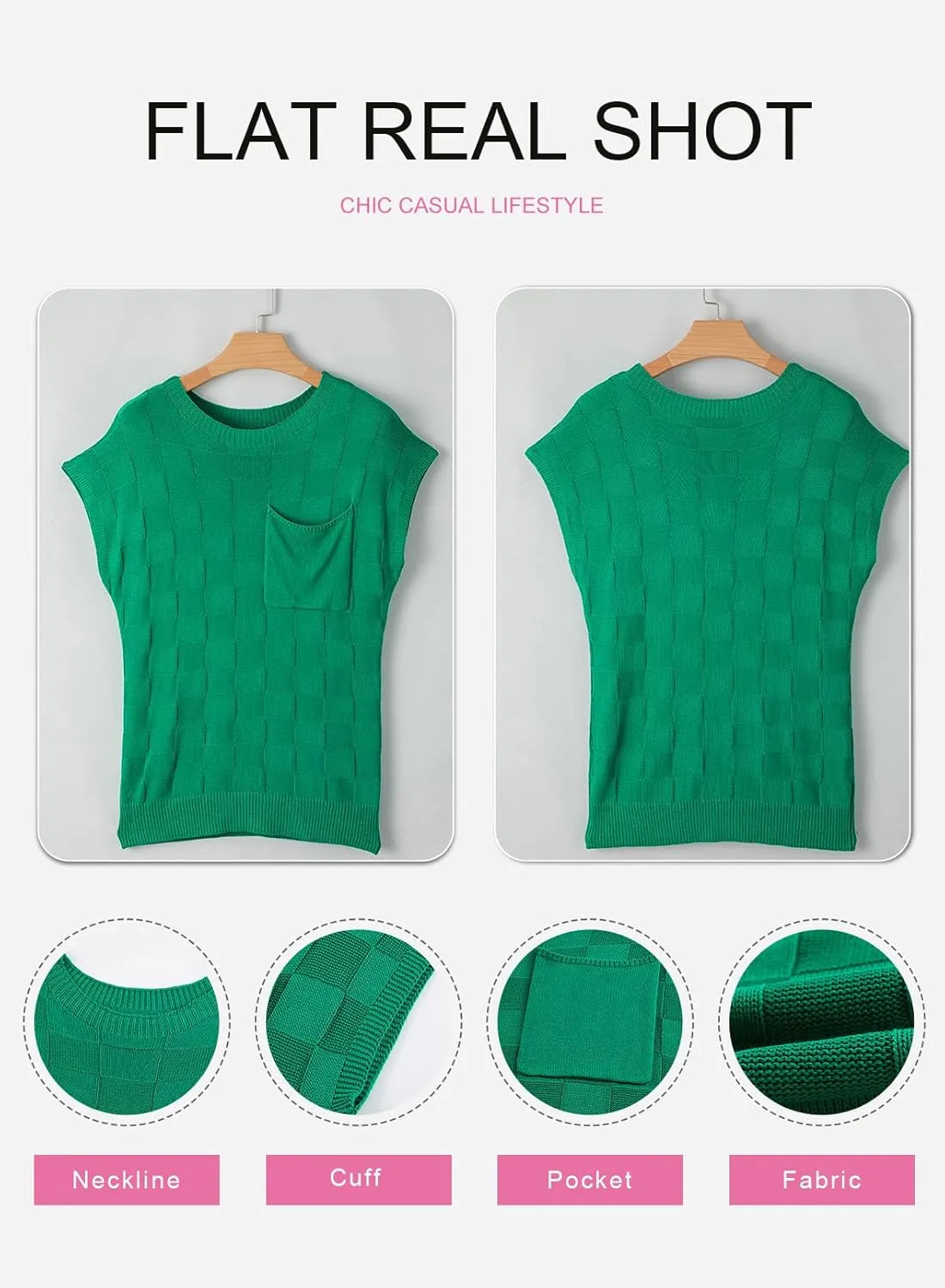 SHEWIN Womens Summer Cap Sleeve Tops Casual Crewneck Knit Short Sleeve Sweater Loose Fit Lightweight Shirts