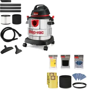 Shop-Vac 5 Gallon 4.5 Peak HP Wet/Dry Vacuum 6PC Filter Kit