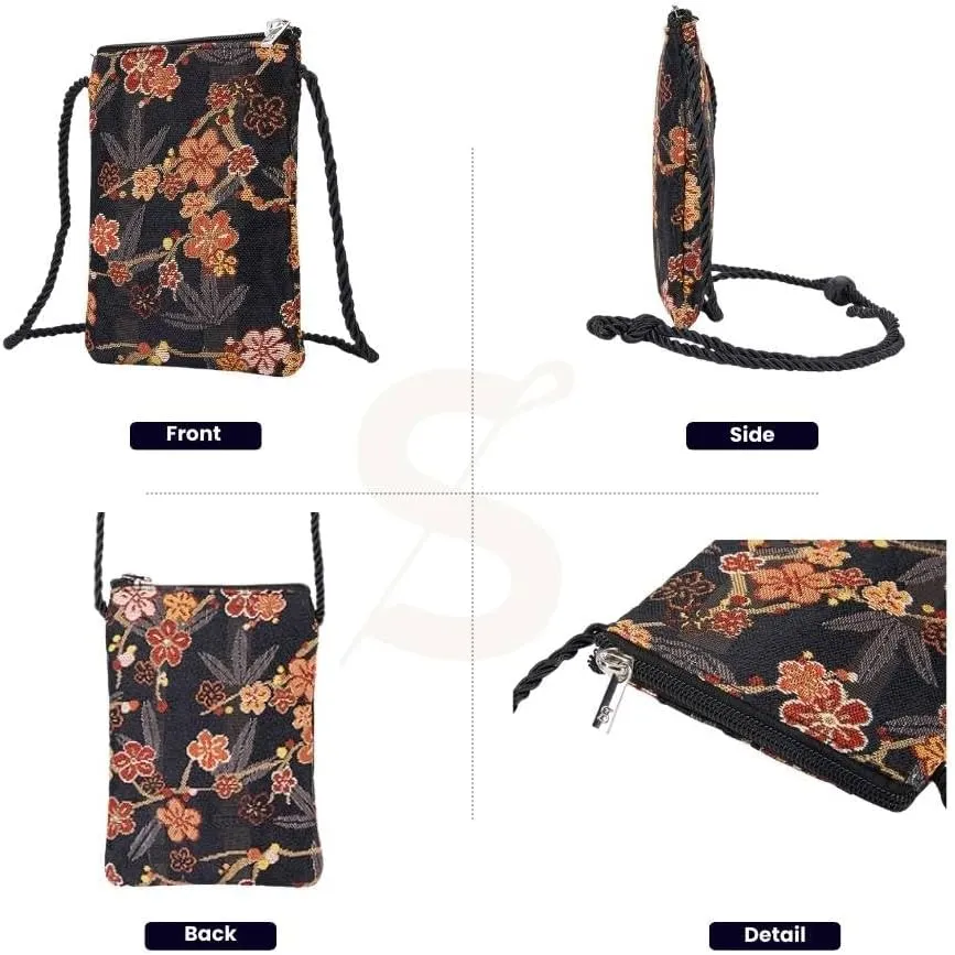 Signare Tapestry Mini Crossbody Phone Bag Credit Card Purse