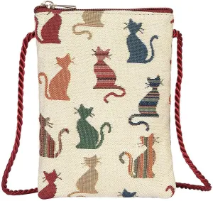Signare Tapestry Mini Crossbody Phone Bag Credit Card Purse