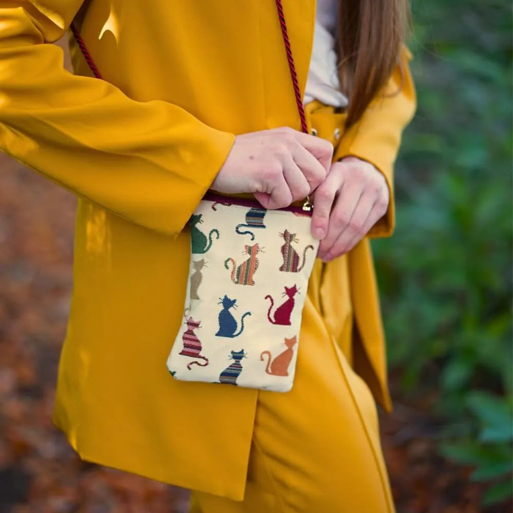 Signare Tapestry Mini Crossbody Phone Bag Credit Card Purse