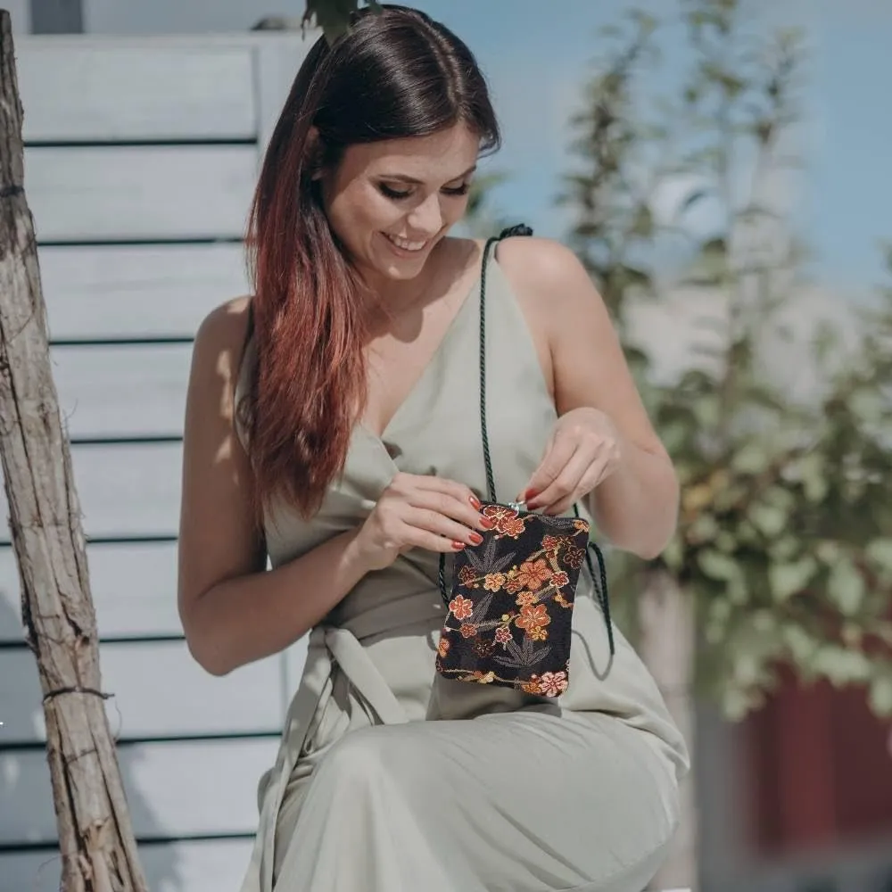 Signare Tapestry Mini Crossbody Phone Bag Credit Card Purse