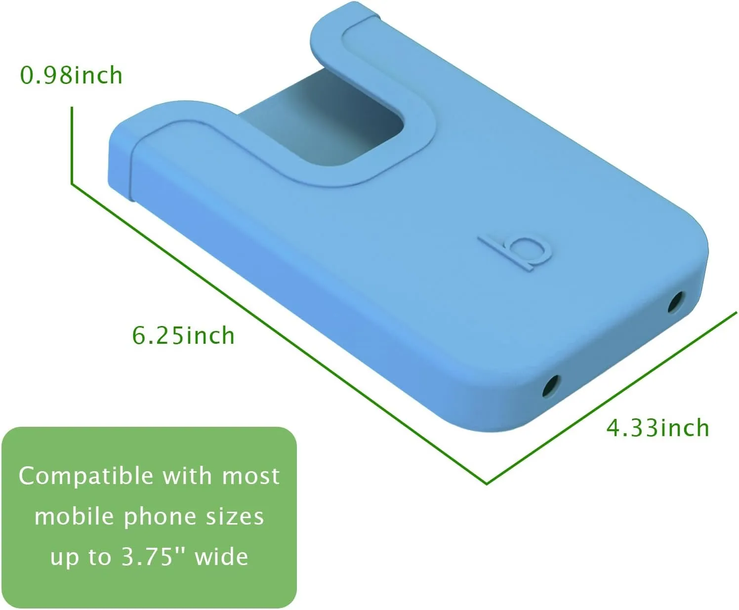 Silicone Phone Holder Compatible with Bogg Bag, Soft Silicone Charm Insert Accessories and Attachment for Bogg Beach Bags, Generic Portable Size Fits for iPhone and Android Phones Blue