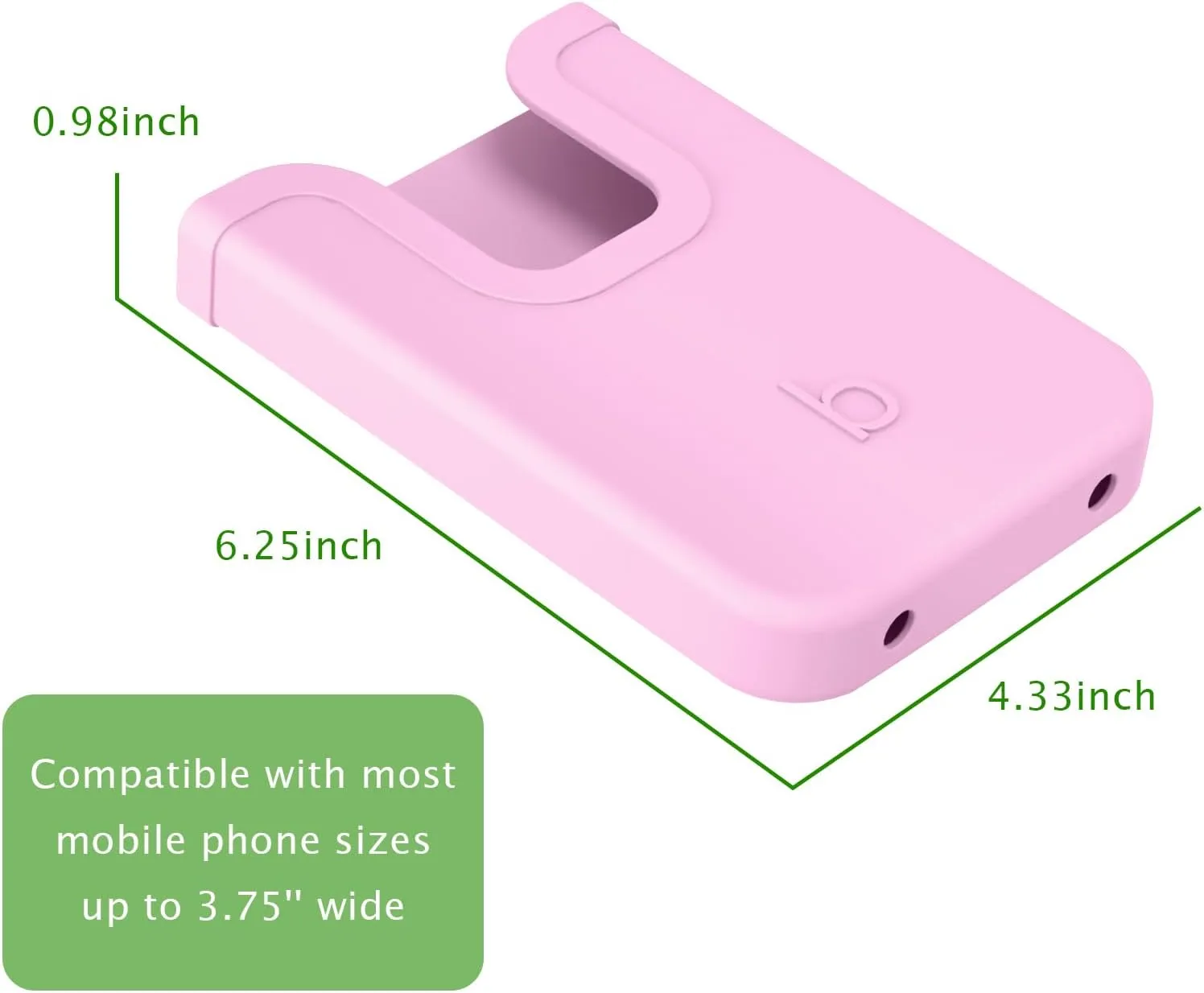 Silicone Phone Holder Compatible with Bogg Bag, Soft Silicone Charm Insert Accessories and Attachment for Bogg Beach Bags, Generic Portable Size Fits for iPhone and Android Phones Pink