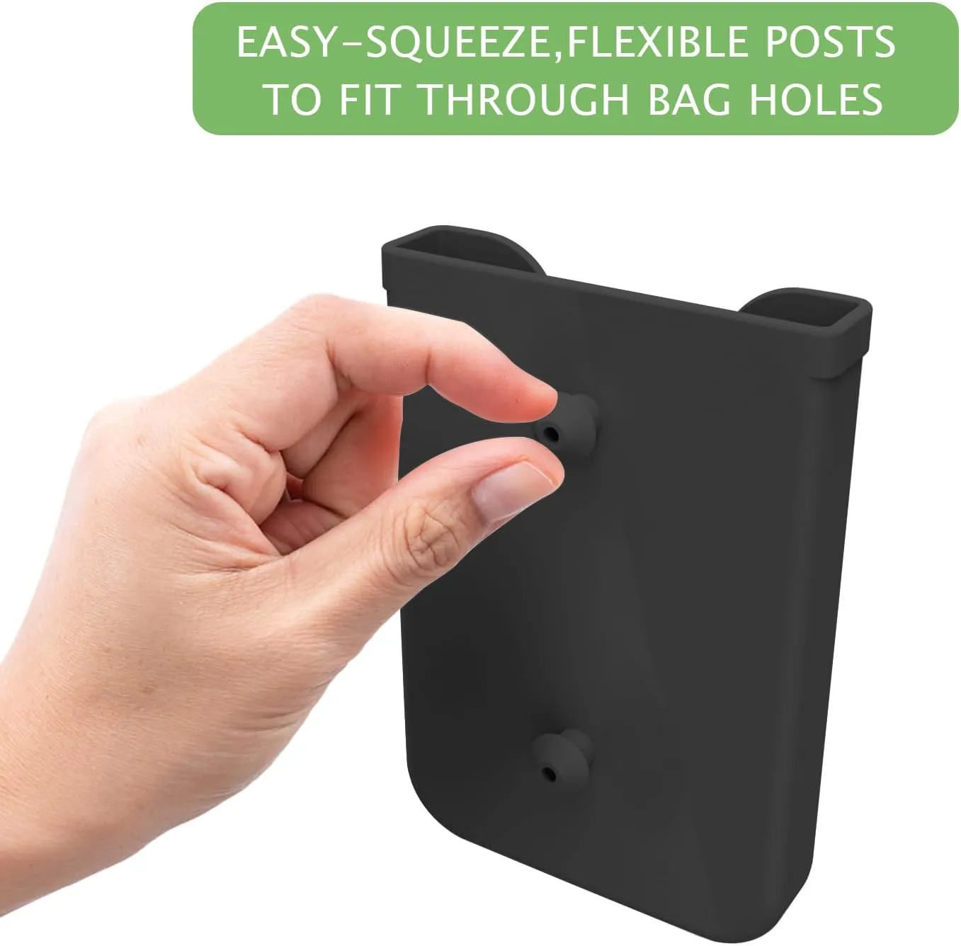 Silicone Phone Holder Compatible with Bogg Bag, Soft Silicone Charm Insert Accessories and Attachment for Bogg Beach Bags, Generic Size Fits for iPhone and Android Phones Black