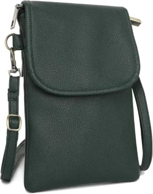 SILKAREA Vegan Lychee Leather Small Crossbody Bags for Women Cell Phone Purse Wallet Bag Adjustable Strap