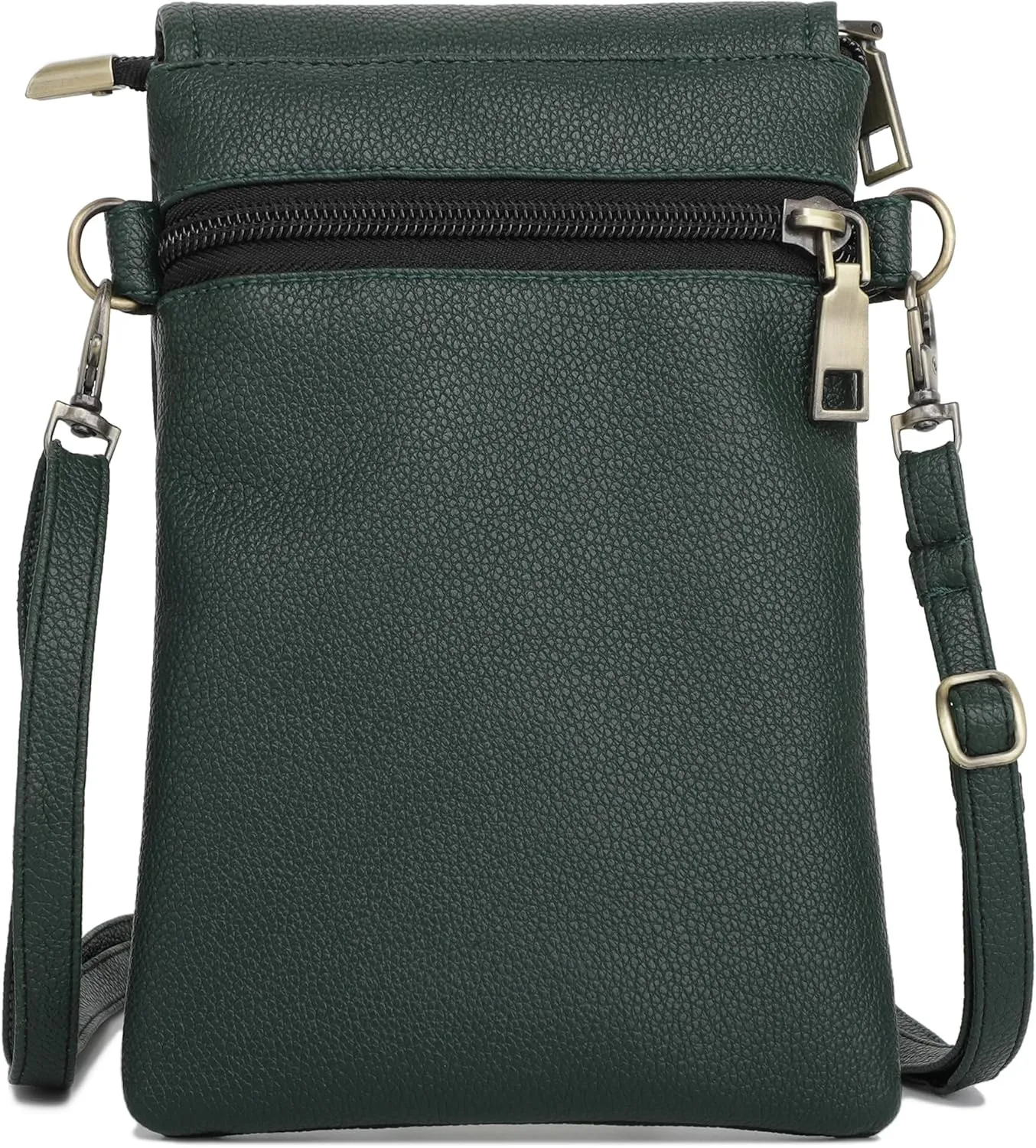 SILKAREA Vegan Lychee Leather Small Crossbody Bags for Women Cell Phone Purse Wallet Bag Adjustable Strap