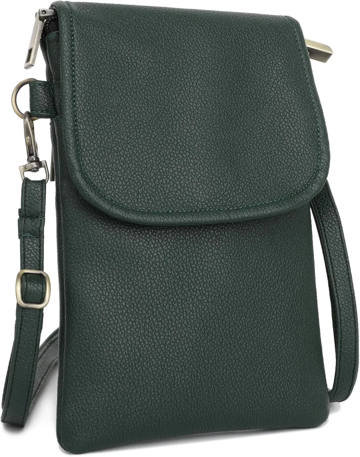 SILKAREA Vegan Lychee Leather Small Crossbody Bags for Women Cell Phone Purse Wallet Bag Adjustable Strap