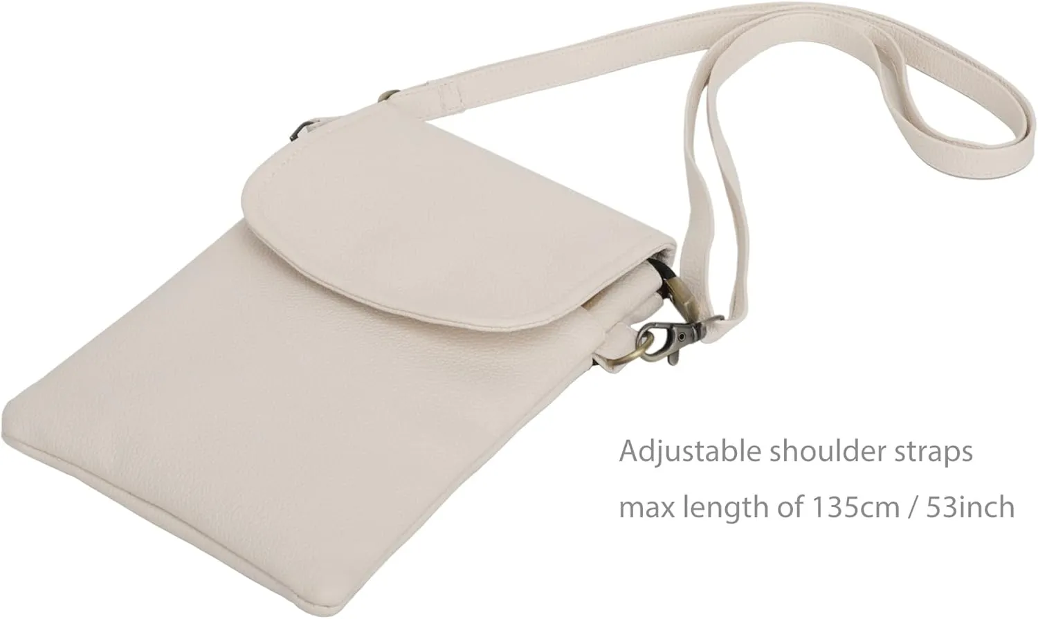 SILKAREA Vegan Lychee Leather Small Crossbody Bags for Women Cell Phone Purse Wallet Bag Adjustable Strap