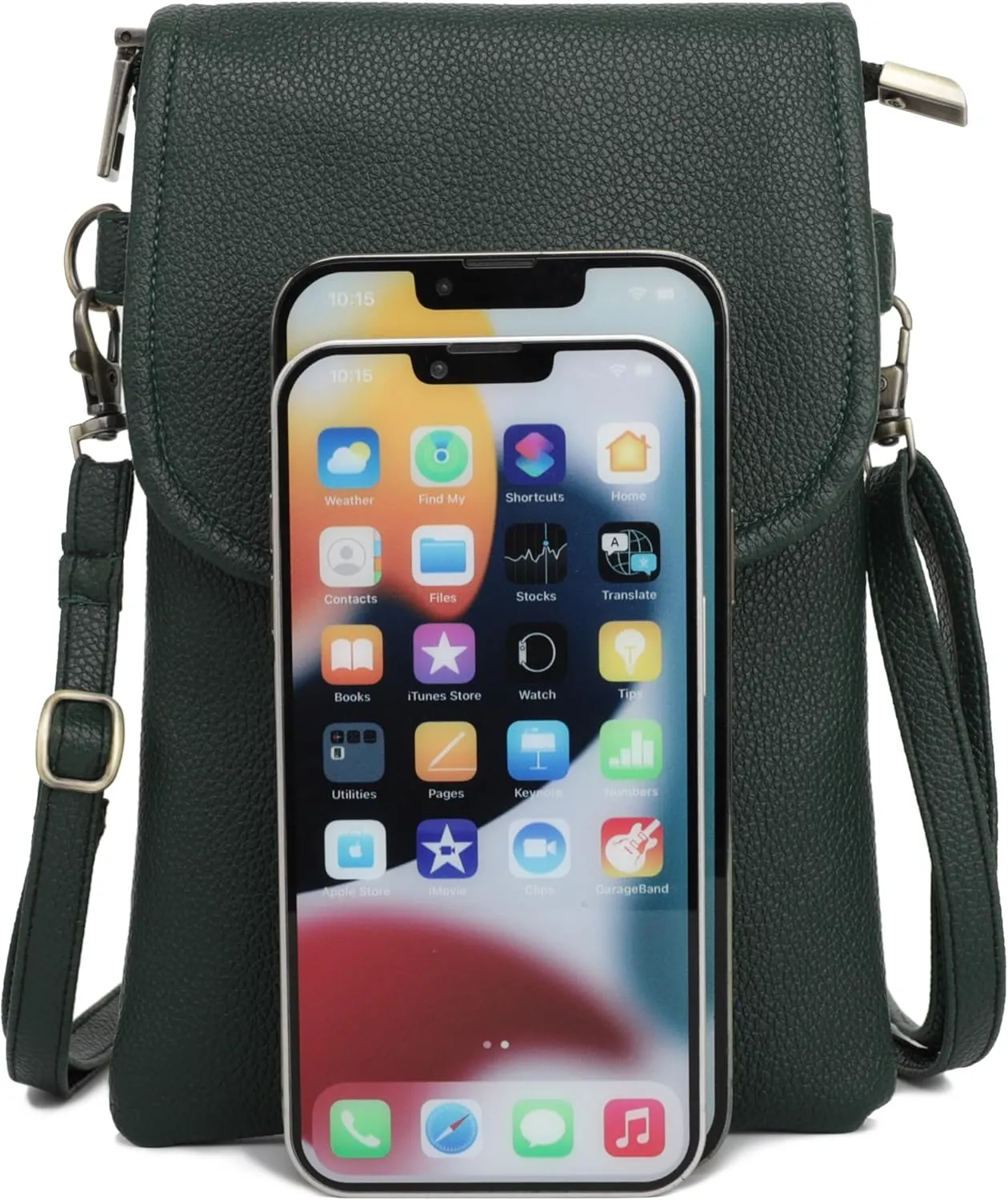 SILKAREA Vegan Lychee Leather Small Crossbody Bags for Women Cell Phone Purse Wallet Bag Adjustable Strap