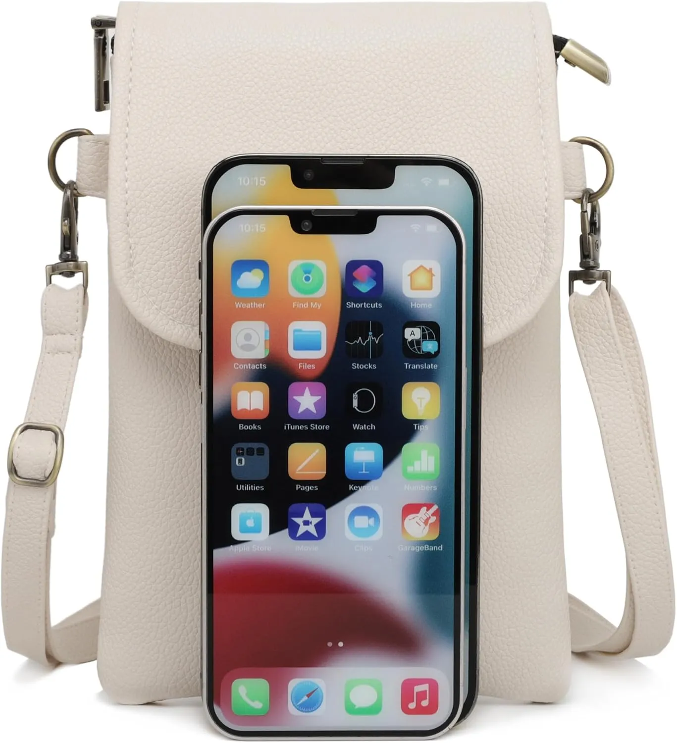 SILKAREA Vegan Lychee Leather Small Crossbody Bags for Women Cell Phone Purse Wallet Bag Adjustable Strap