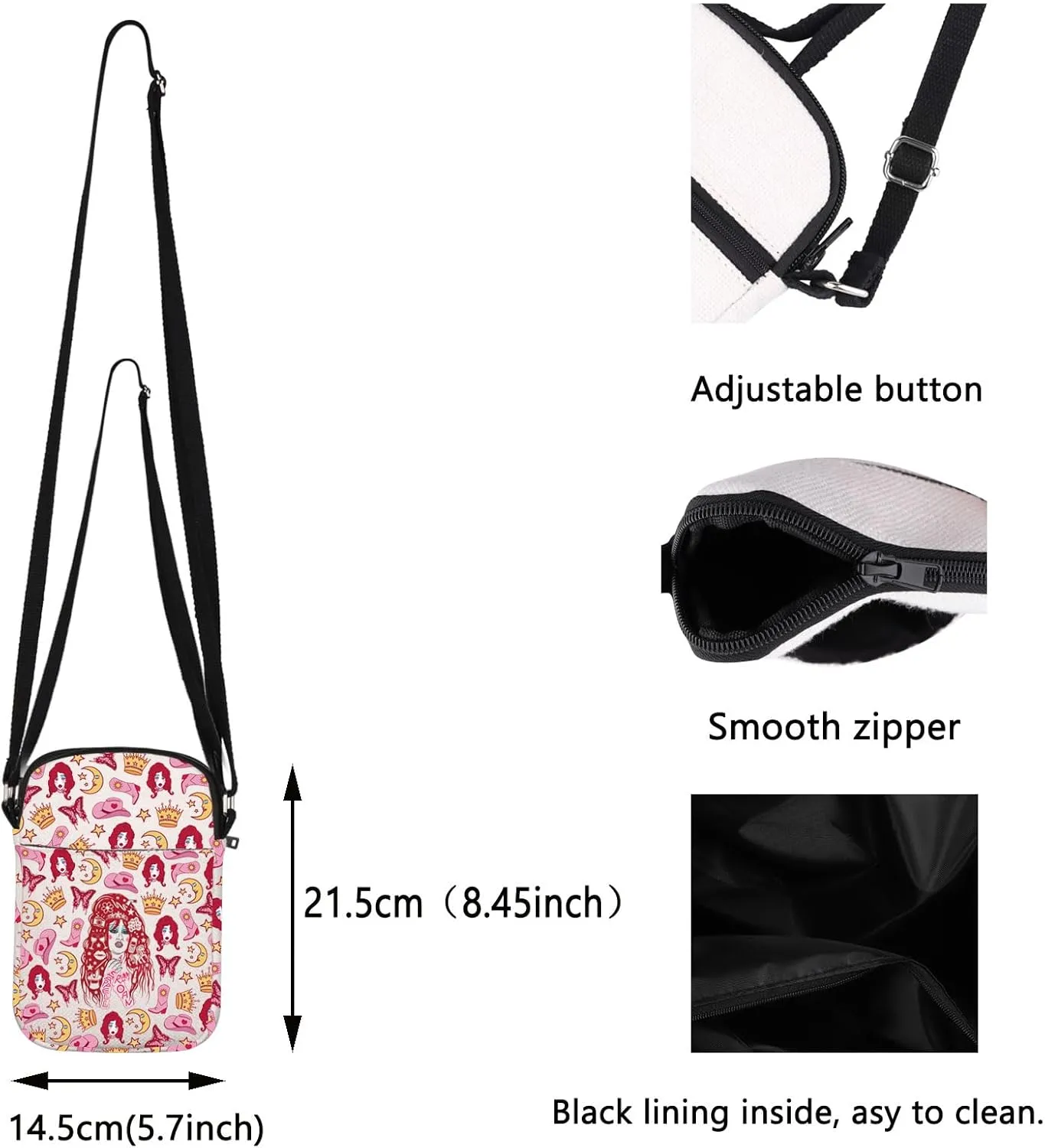 Singer Merch Midwest Princess Crossbody Bag Midwest Princess Gift Pink P-Club Gifts Music Lover Gift Singer Lyrics Bag