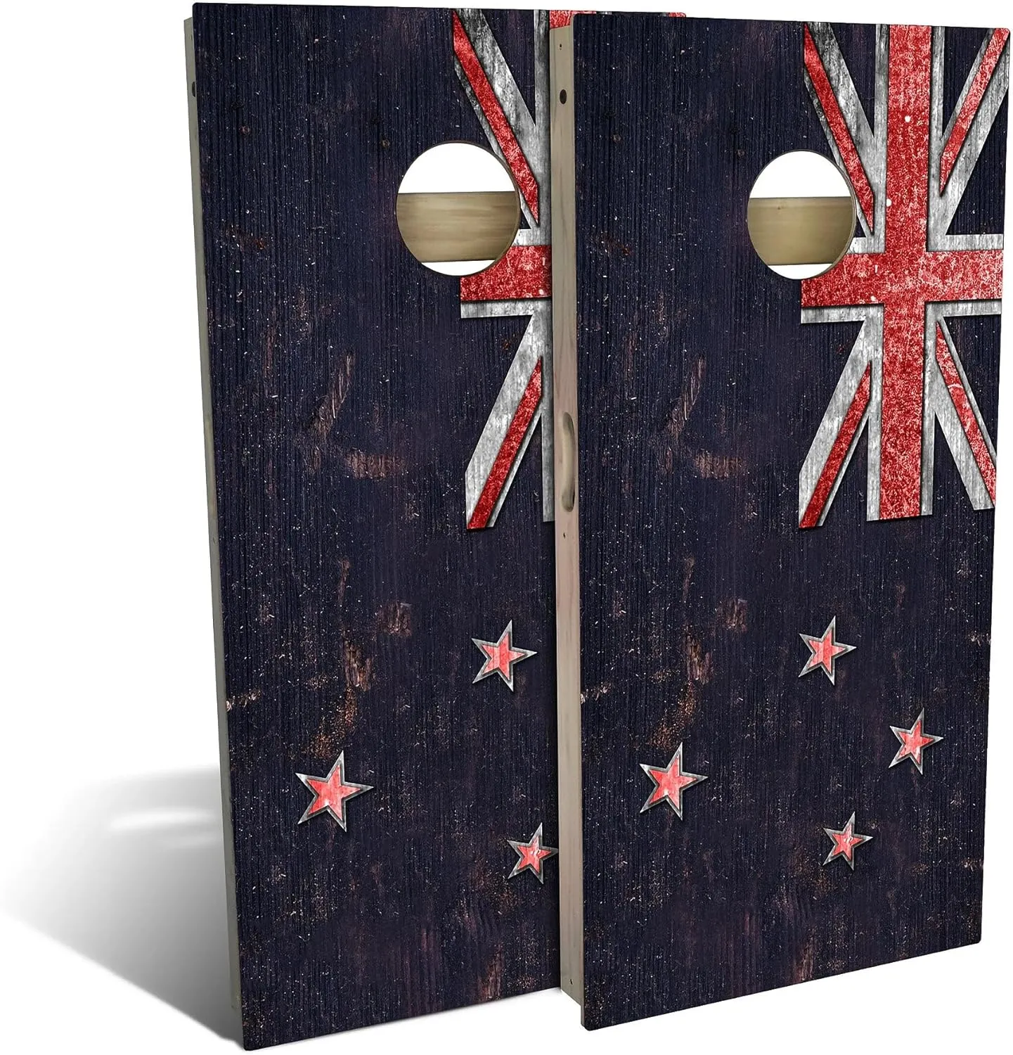 Skip's Garage New Zealand Flag All-Weather Cornhole Board Set - Regulation 2x4 (24" x 48") - Weatherproof - Waterproof - CVC Composite - Durable - Long Lasting