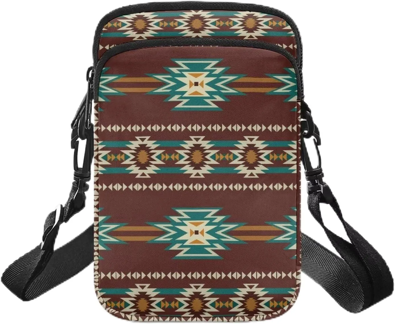Small Cross Body Purse Trendy Phone Double Layer Shoulder Bags for Women Zip Messenger Bag