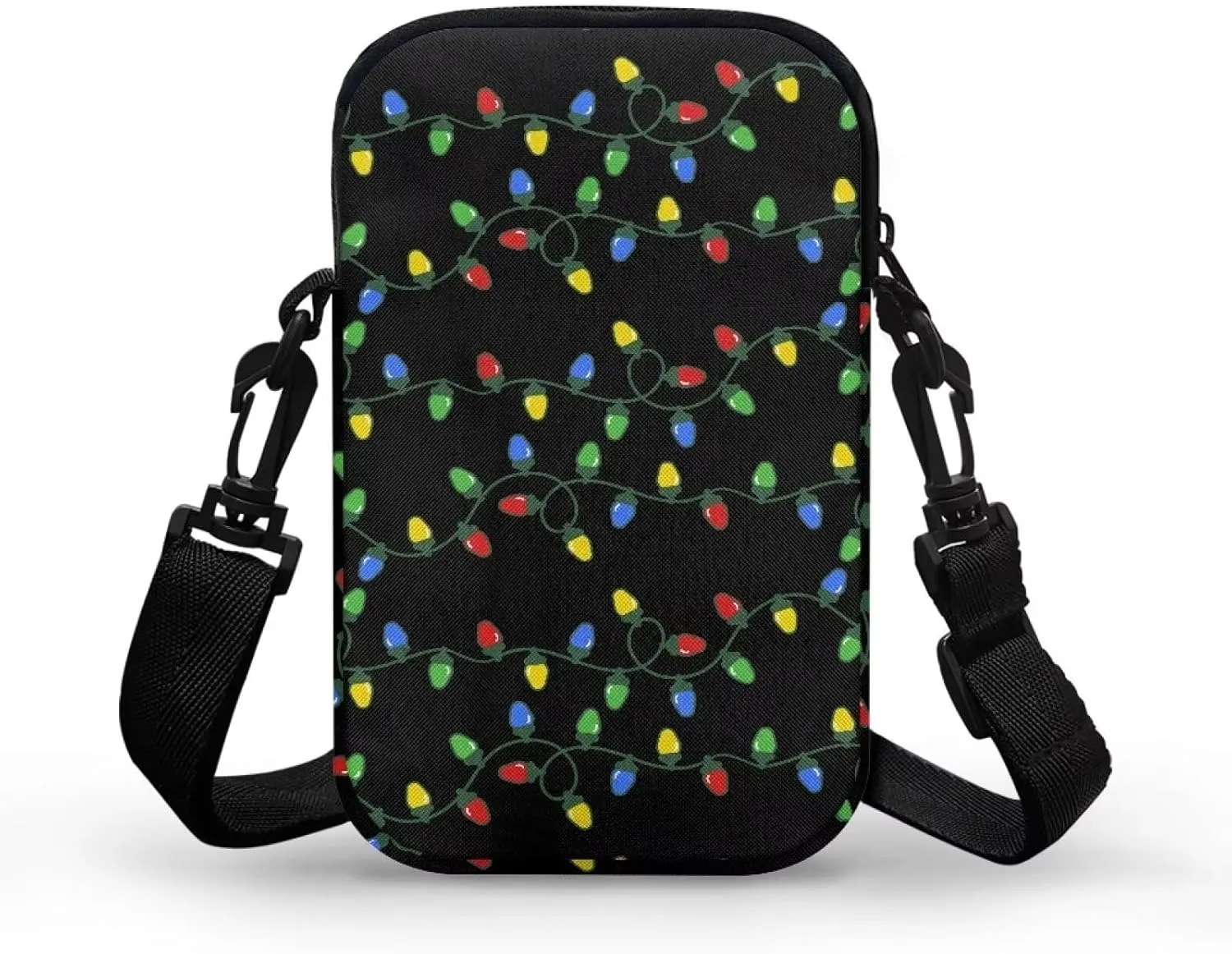 Small Cross Body Purse Trendy Phone Double Layer Shoulder Bags for Women Zip Messenger Bag