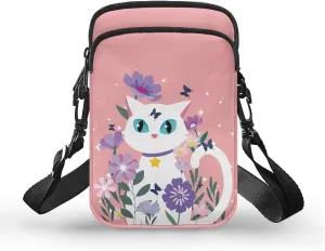 Small Cross Body Purse Trendy Phone Double Layer Shoulder Bags for Women Zip Messenger Bag