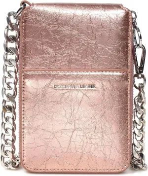 Small Crossbody Bag Cell Phone Holder Chain Strap Shoulder Purse Wallet Leather Card Slot Clutch for Women