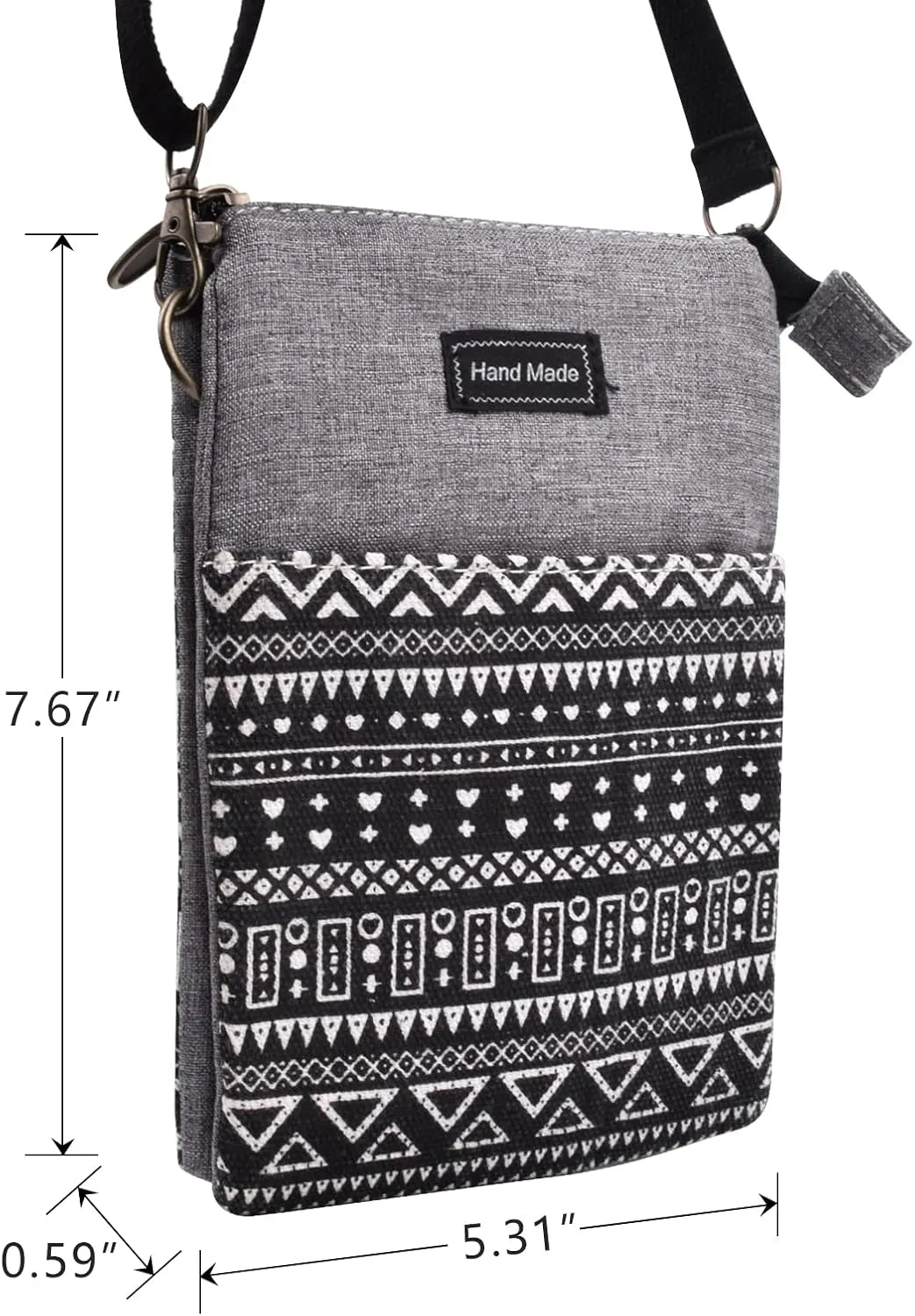 Small Crossbody Bag for Women Mobile Phone Purse National Pattern Shoulder Bag Handbags Coin Pouch for Women