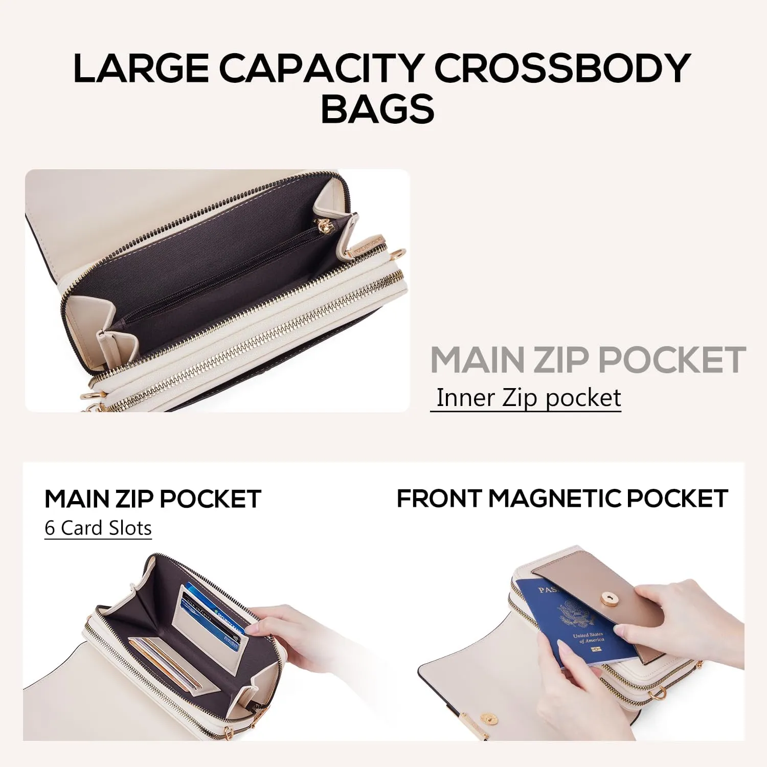 Small Crossbody Bag for Women,Cell Phone Purse Women's Shoulder Handbags Wallet Purse with Credit Card Slots
