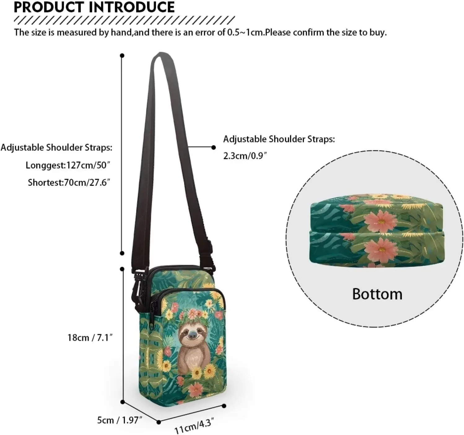 Small Crossbody Bag Purse for Women Mini Cell Phone Purse Wallet Zip Messenger Bags for Outdoor