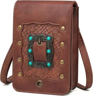 Small Crossbody Bag Shoulder Purse Leather Belt Pouch Travel Phone Holder Punk Medieval Vintage Festival Costume Accessory