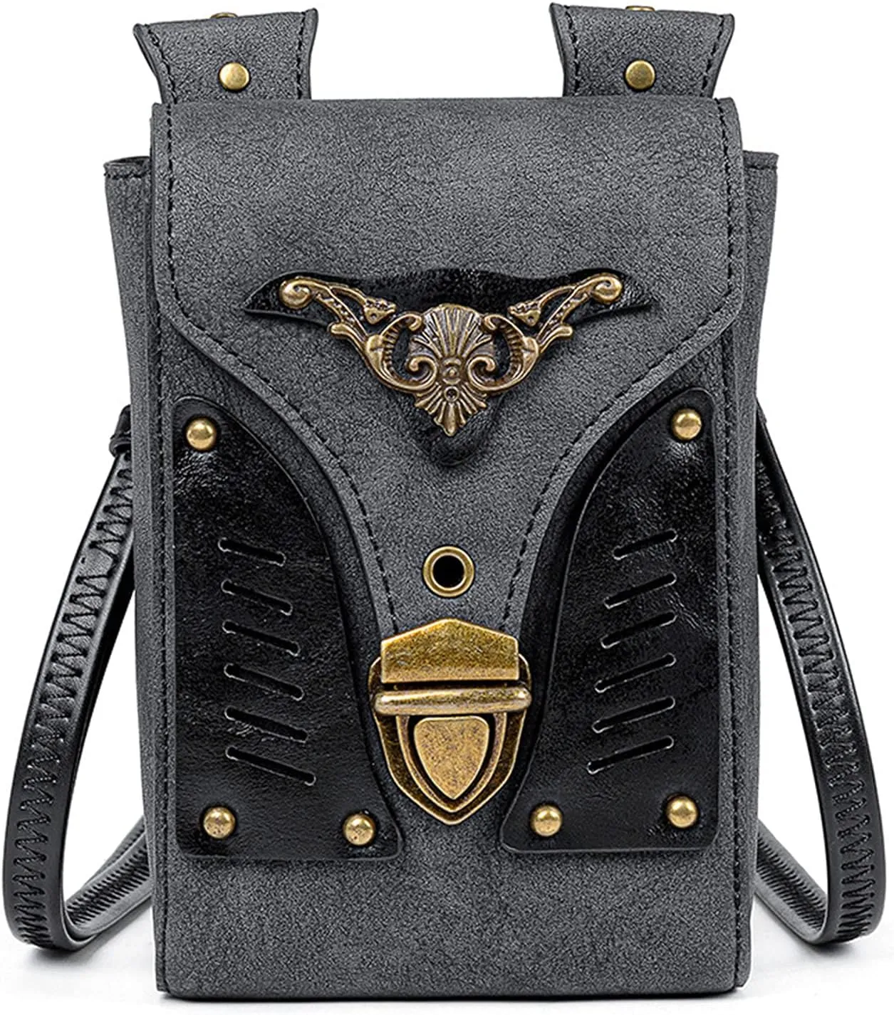 Small Crossbody Bag Shoulder Purse Leather Belt Pouch Travel Phone Holder Punk Medieval Vintage Festival Costume Accessory