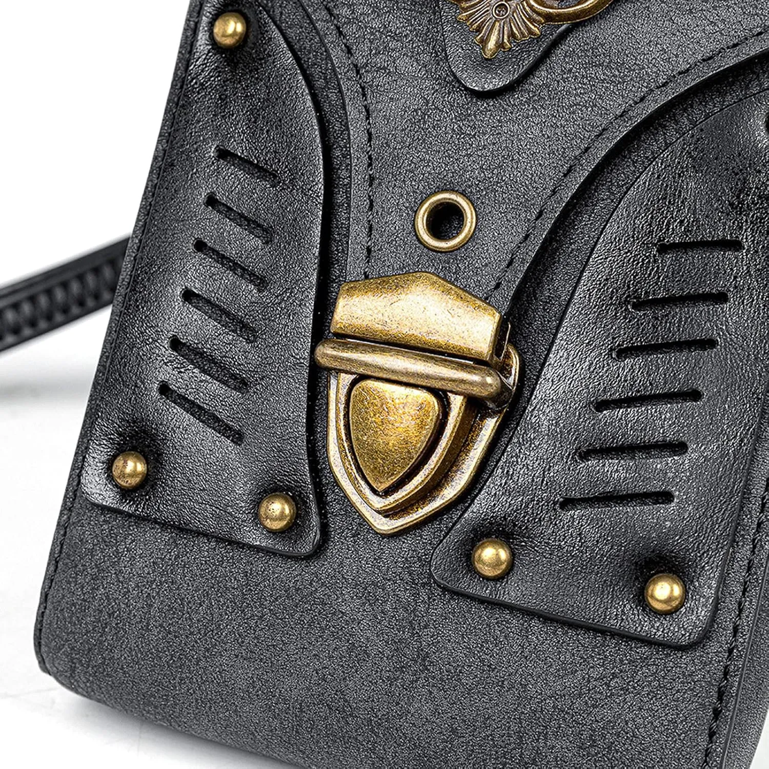 Small Crossbody Bag Shoulder Purse Leather Belt Pouch Travel Phone Holder Punk Medieval Vintage Festival Costume Accessory