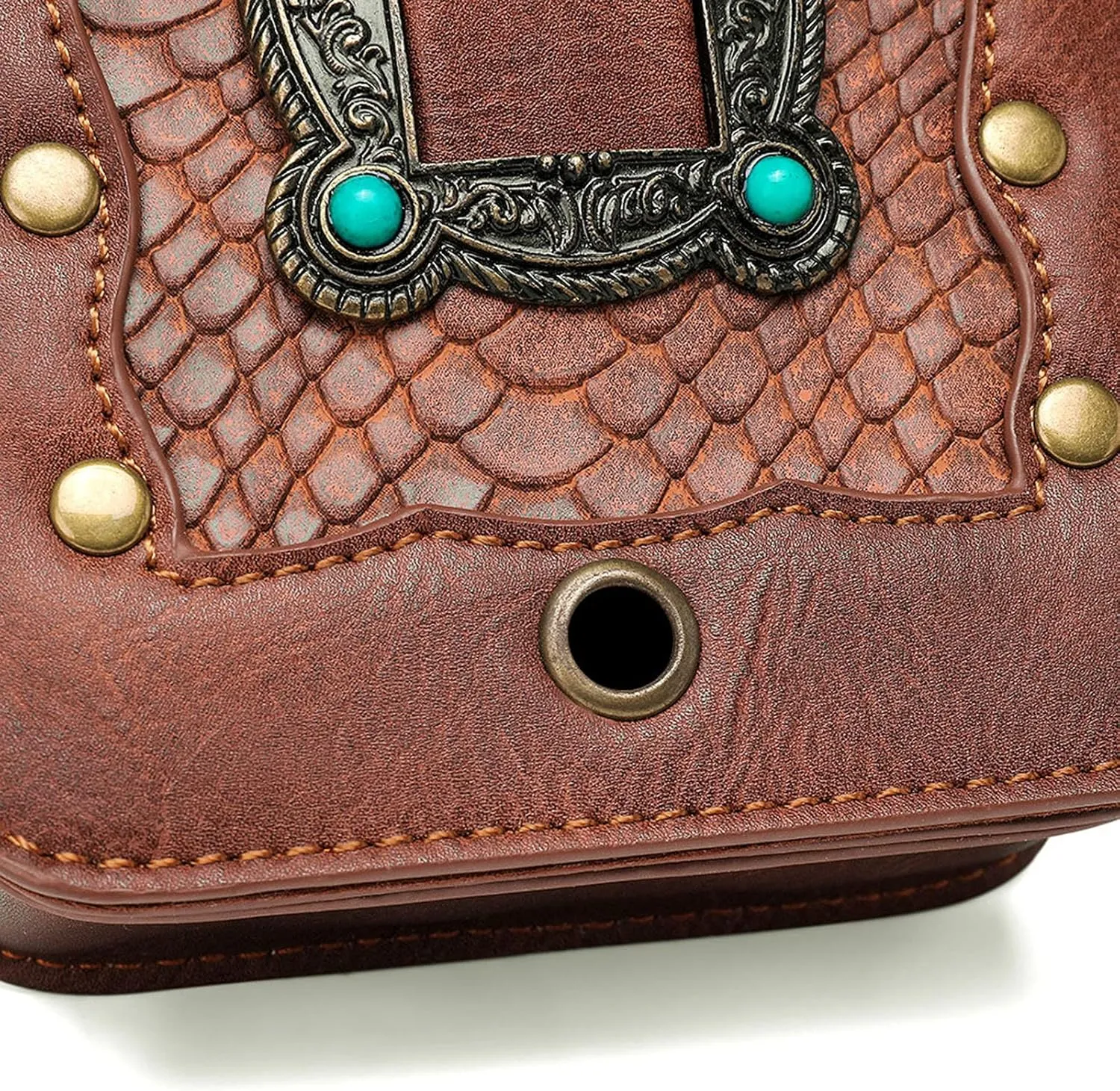 Small Crossbody Bag Shoulder Purse Leather Belt Pouch Travel Phone Holder Punk Medieval Vintage Festival Costume Accessory
