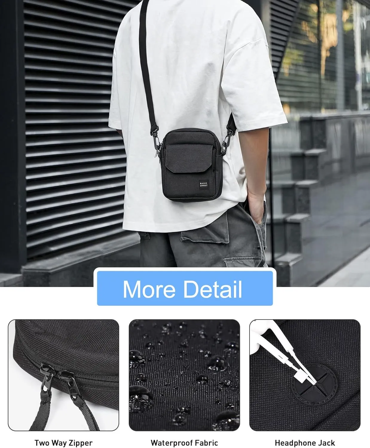 Small Crossbody Bag Side Shoulder Bag For Men, Women Mini Messenger Bag